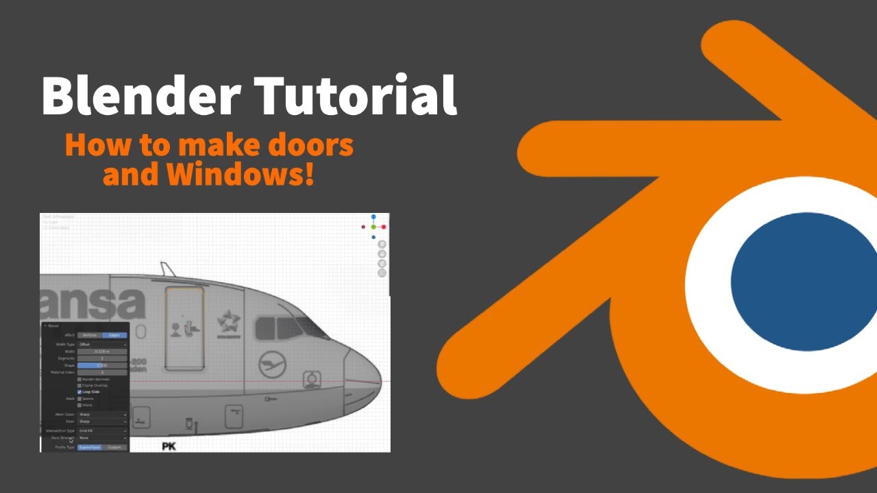 BLENDER | How to make windows and doors for your plane!