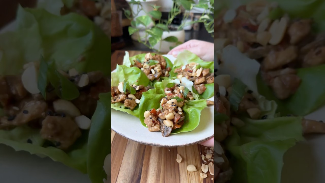 Healthy Thai Chicken Lettuce Wraps