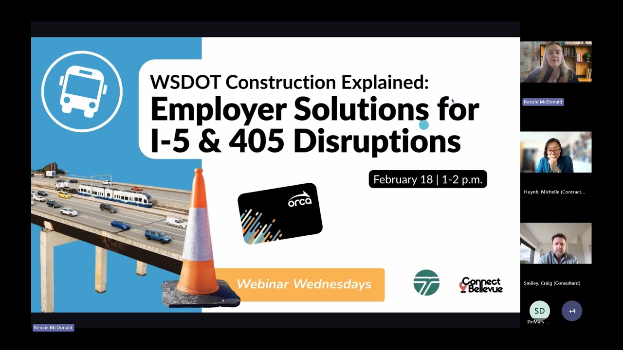 WSDOT Construction Explained: Employer Solutions for I 5 & 405 Disruptions