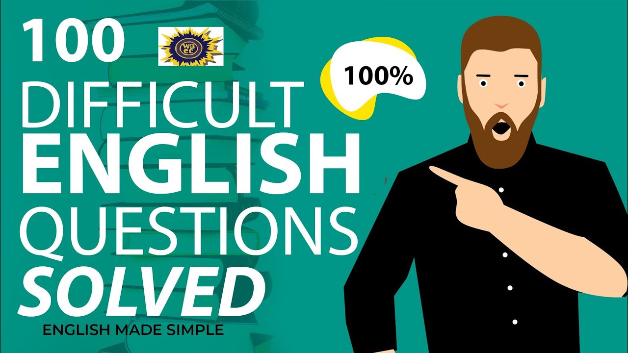 100 Multiple choice English Questions solved.