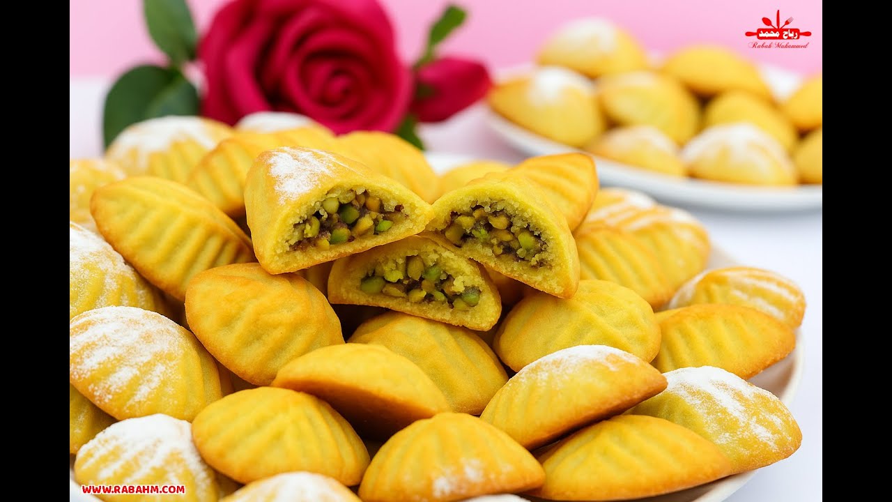معمول بالفستق الحلبي بعجينة مضمونة وناحجة 100 % معمول فاخر للعيد مع رباح محمد