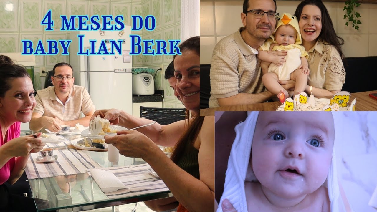 Vlog em família: comemorando os 4 meses do nosso bebê 👶🎉 mesversário tema pintinho amarelinho