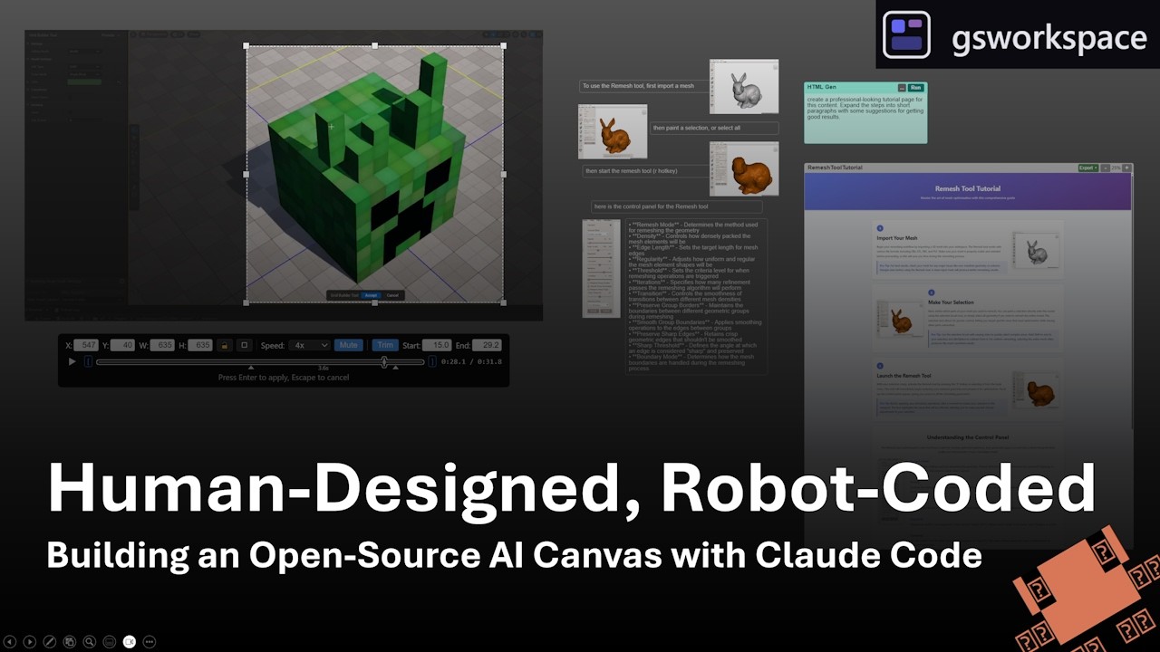 gsworkspace: Building an AI Canvas with Claude Code