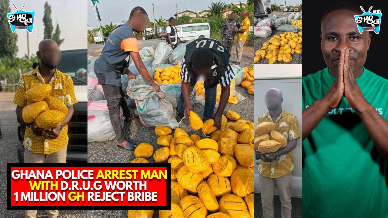 Ghana Health Worker Arrested With D.r.ugs Worth GH₵1 Million as Police Reject Bribe in Volta Region