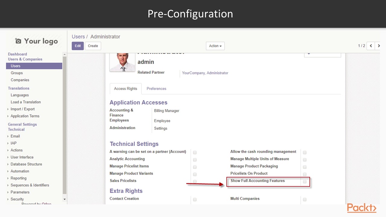 Odoo 11 for Business : Configuring Chart of Accounts | packtpub.com
