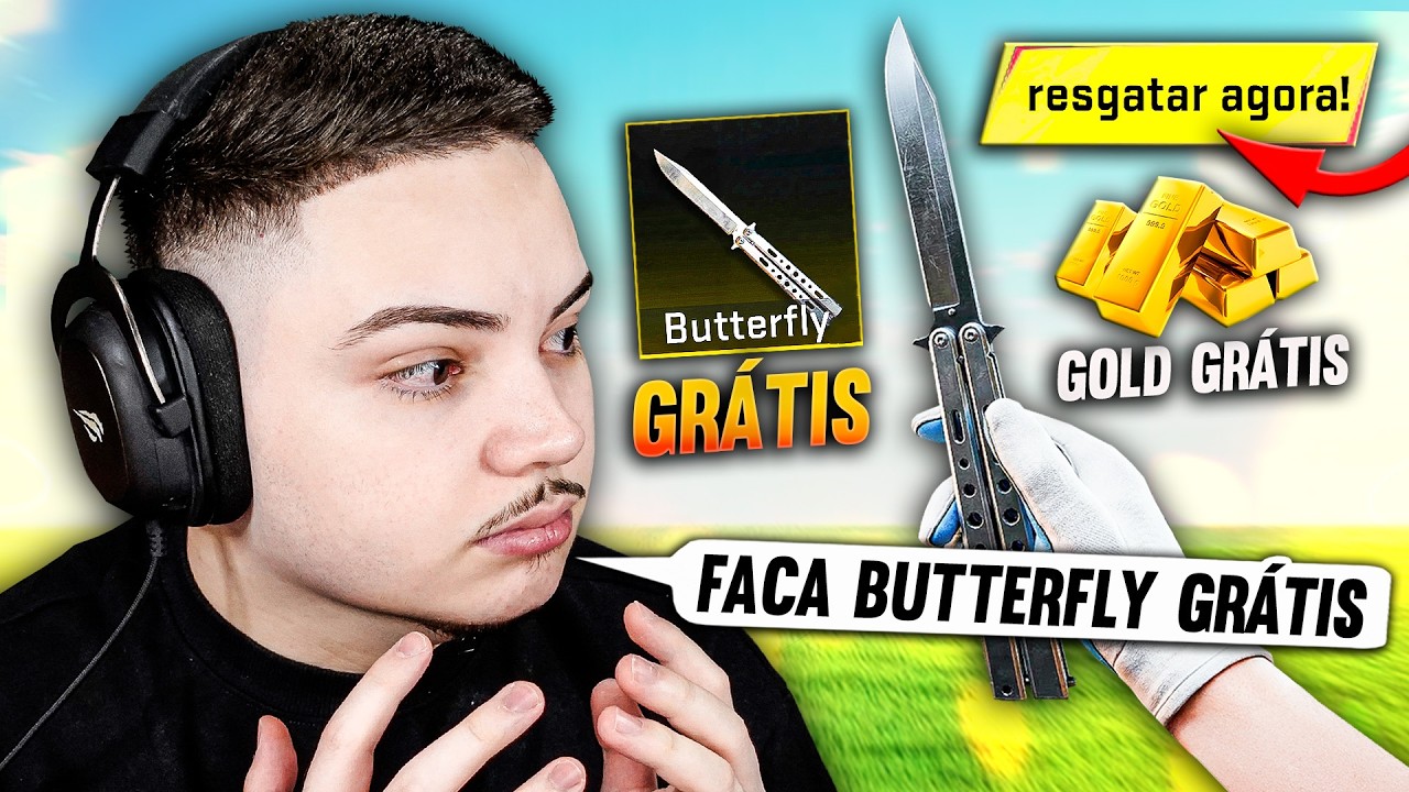 *NOVA FACA* BUTTERFLY GRÁTIS + GOLD GRATIS no BLOOD STRIKE 🔥 (Resgate Agora!)