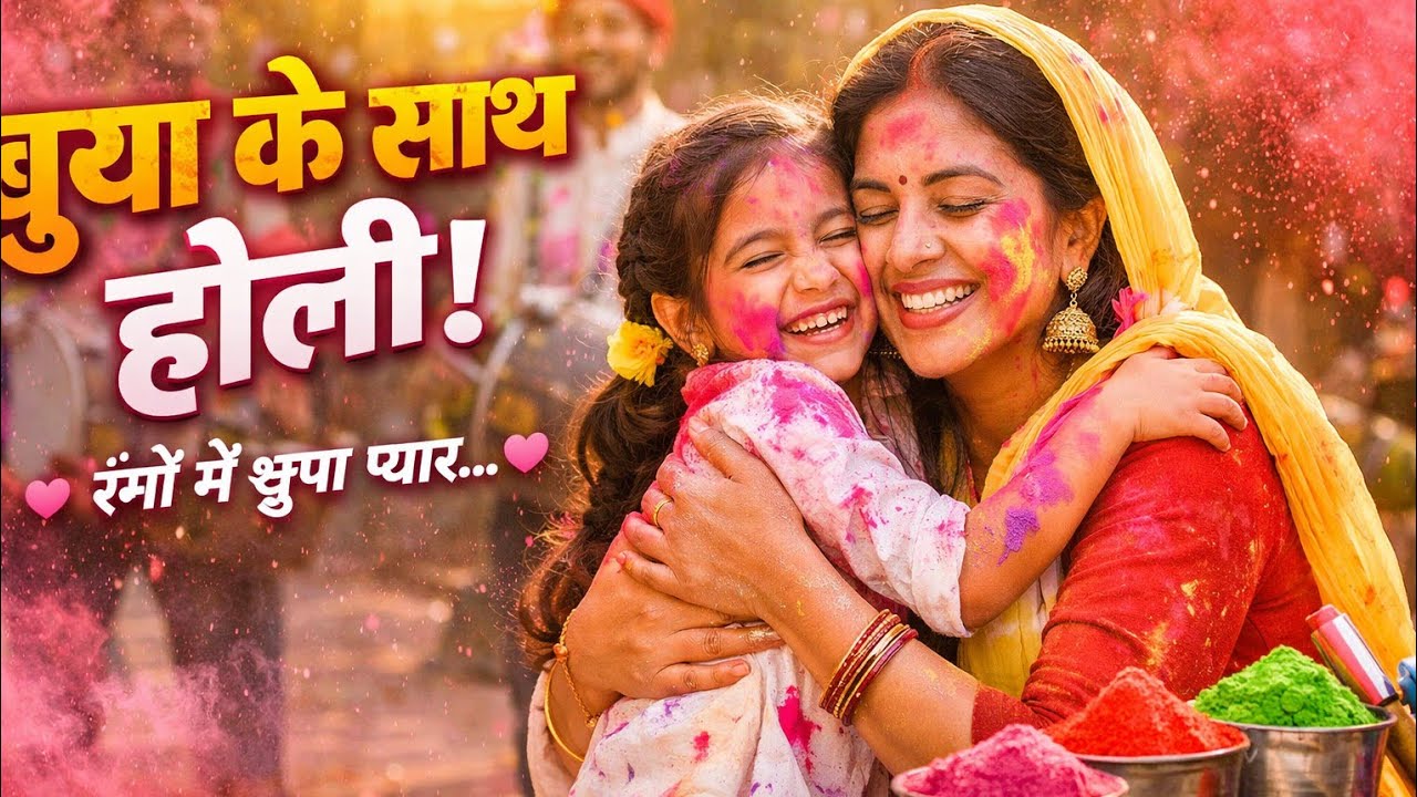 बुआ के साथ होली 💖 | Family Holi Song 2026 | Rang Gulaal Udaya | Cute Hindi Song