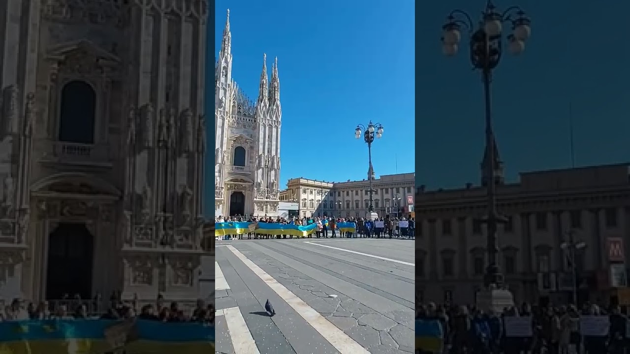Ukrainians in Milan Italy protest against Russian #shorts