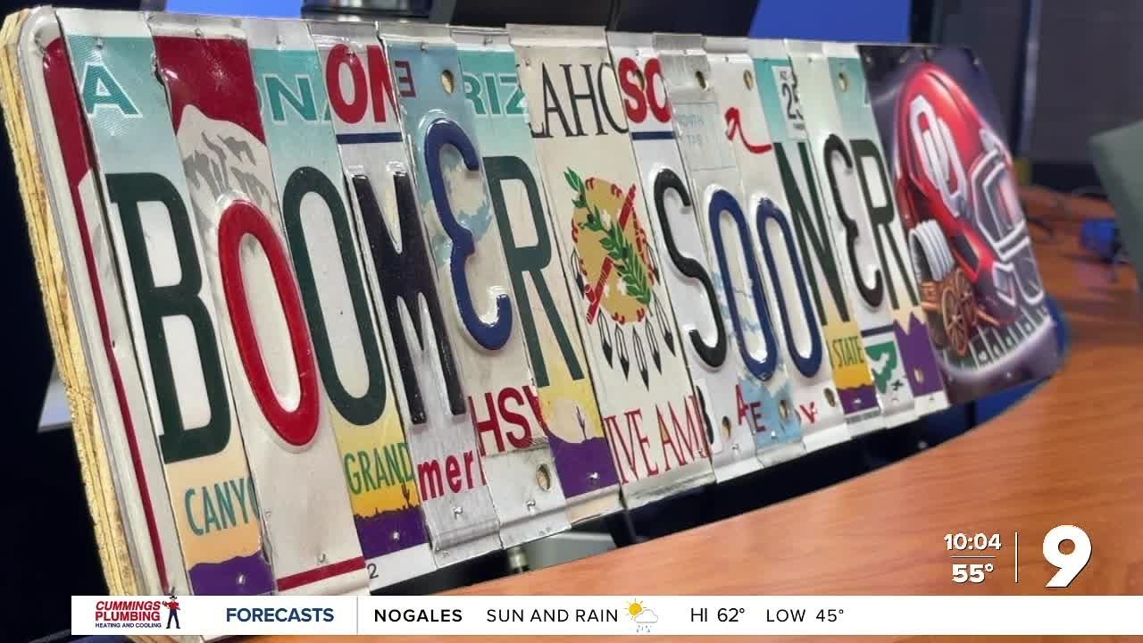 Following the signs: recycled trash transformed into art