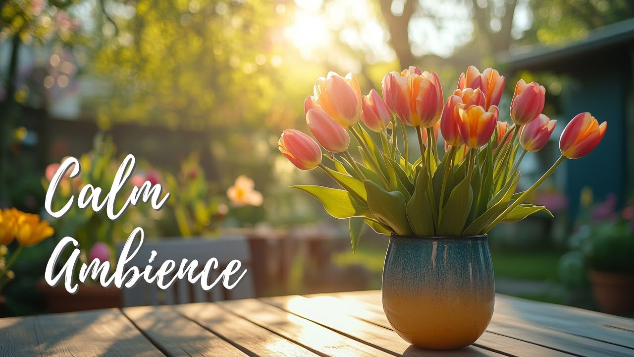 Relaxing Tulip Garden Ambience &ndash; Soft Morning Music, Nature Sounds & Peaceful Vibes