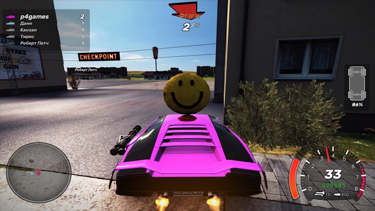 Crashday Redline Edition - Удержание Флага - Flag City - Gameplay (ПК)