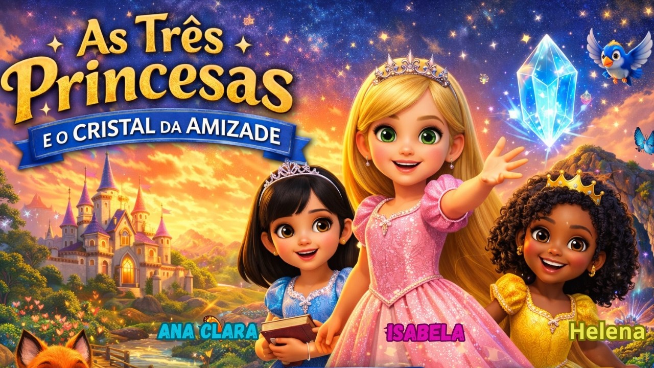 As Três Princesas e o Cristal da Amizade  | Uma História Mágica Sobre União e Coragem