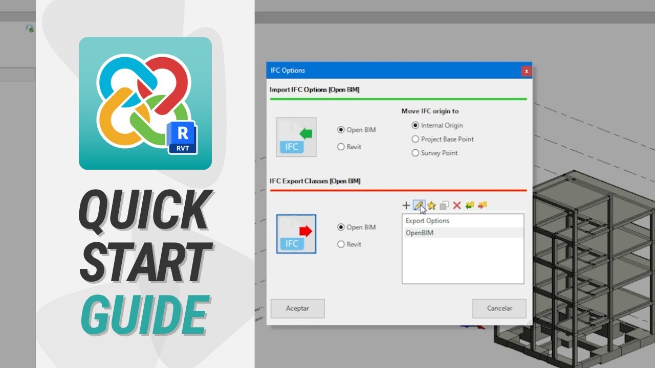 Plugin Open BIM - Revit : configuration des options IFC
