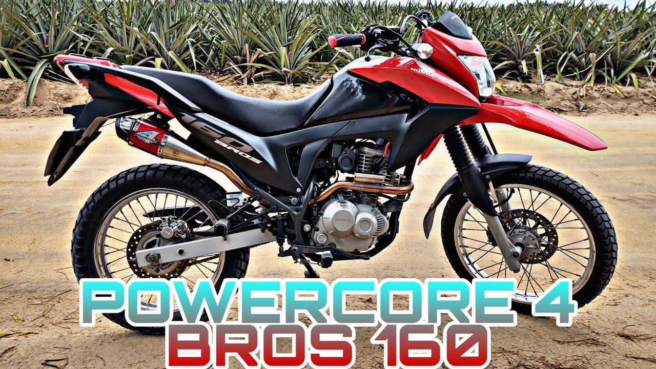 BROS 160 COM O NOVO ESCAPAMENTO ESPORTIVO POWERCORE 4 (LANÇAMENTO PROTORK) RONCO SENSACIONAL 👌