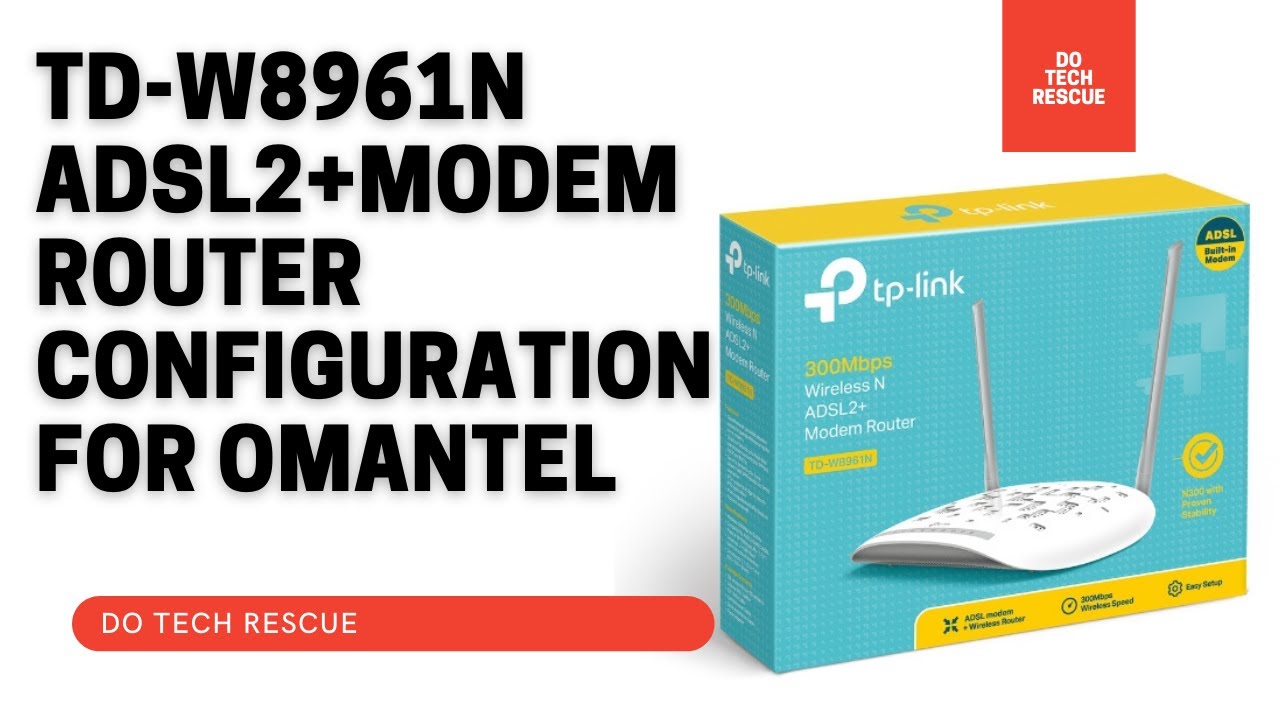 ADSL2 Modem configuration for Omantel broadband internet#dotechrescue