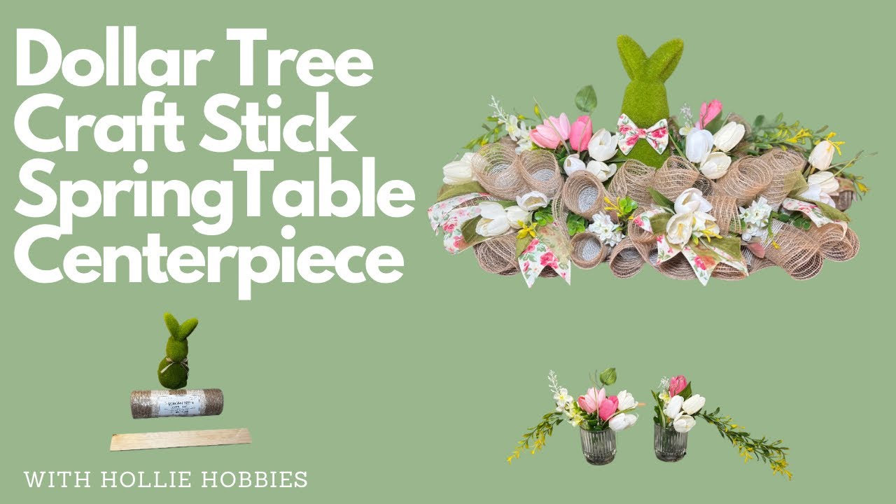 Dollar Tree Easter Decorations/ Easter Wreath with Mesh and Ribbon/ Dollar Tree Decorating Ideas/
