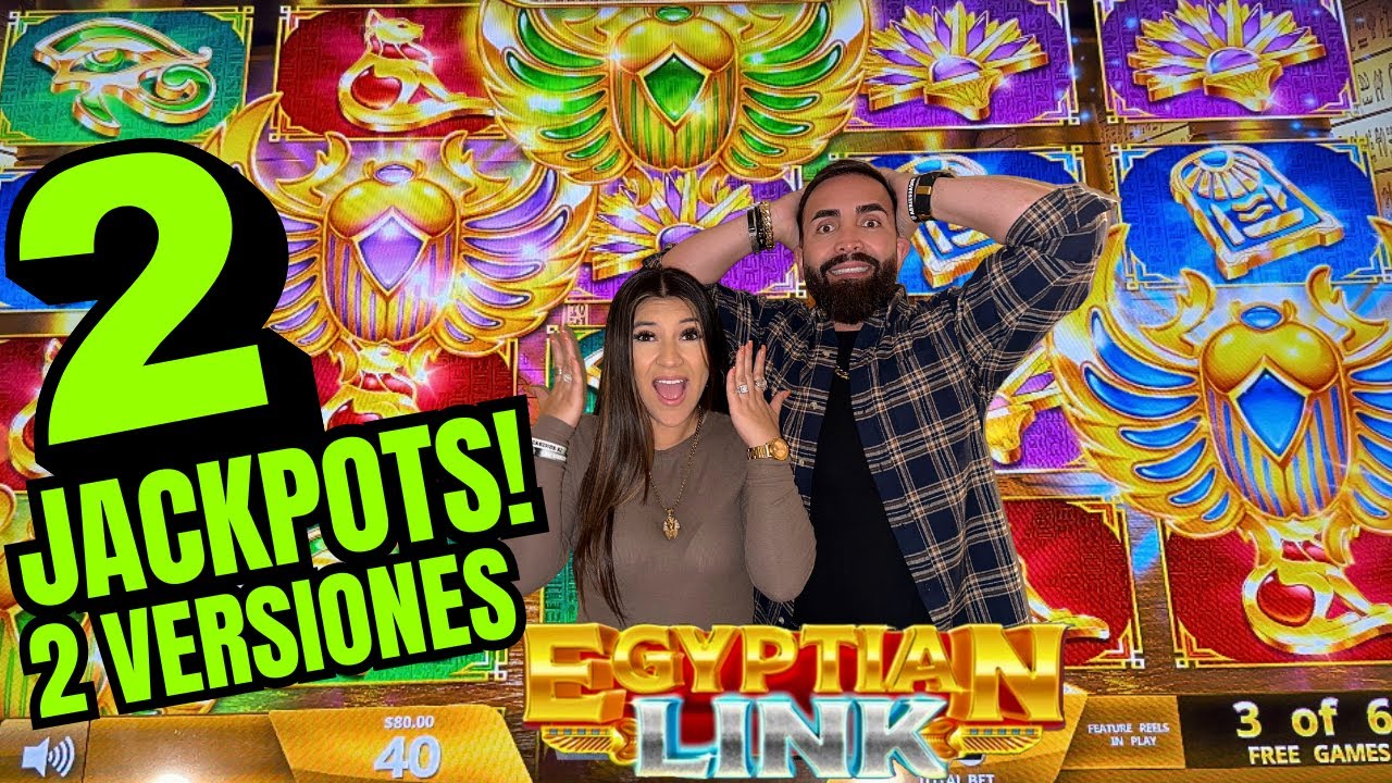 ⭐️ 2 JACKPOTS EN 2 VERSIONES DE EGYPTIAN LINK SLOT MACHINE !