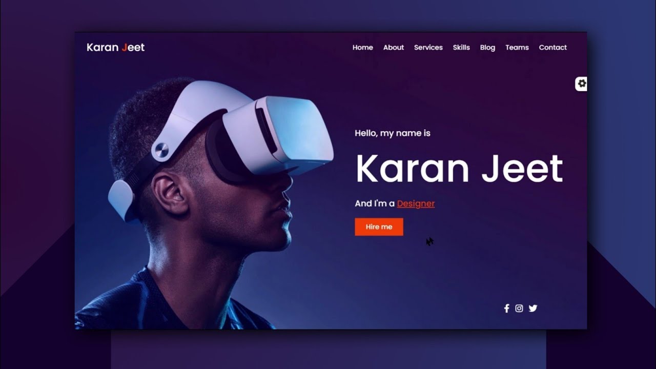 Complete Responsive Personal Portfolio Using HTML Css and JavaScript | Personal Portfolio -Codicgyan