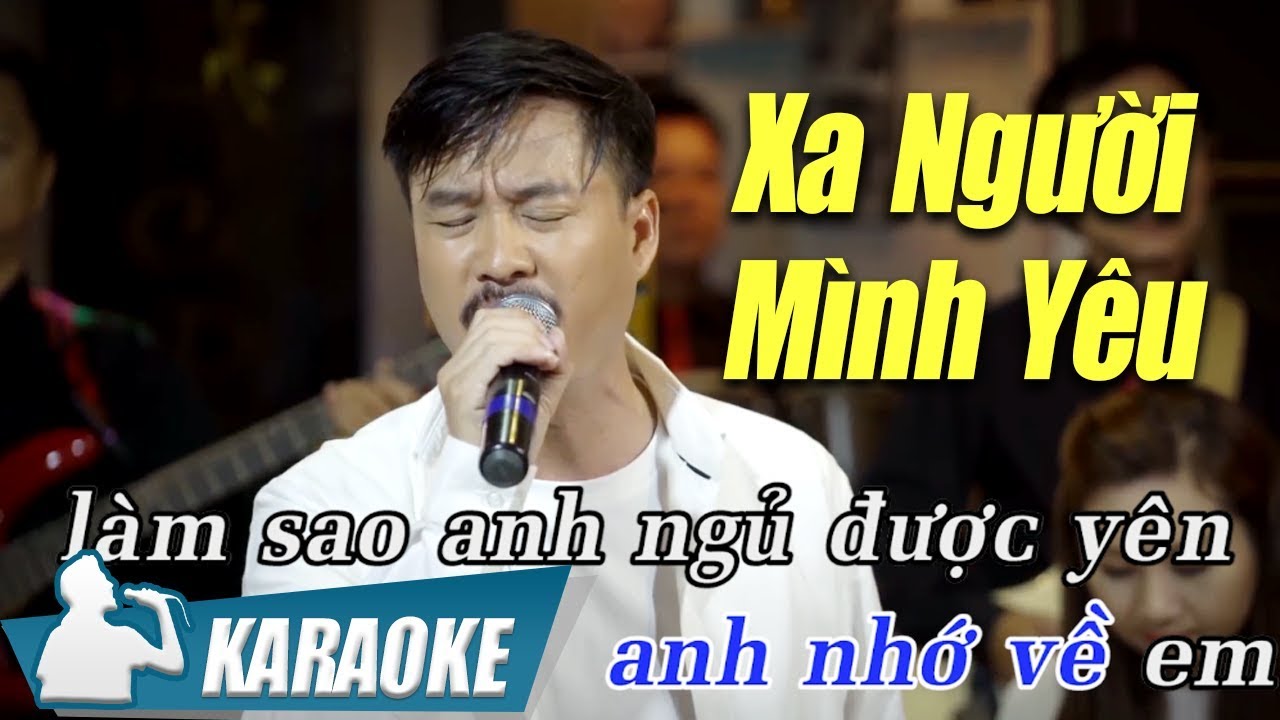 Karaoke Xa Người Mình Yêu Quang Lập (Tone Nam) | Nhạc Vàng Bolero Karaoke