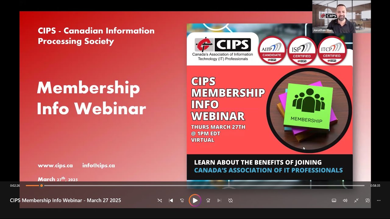 CIPS Webcast: CIPS Membership Benefits (March 2025)