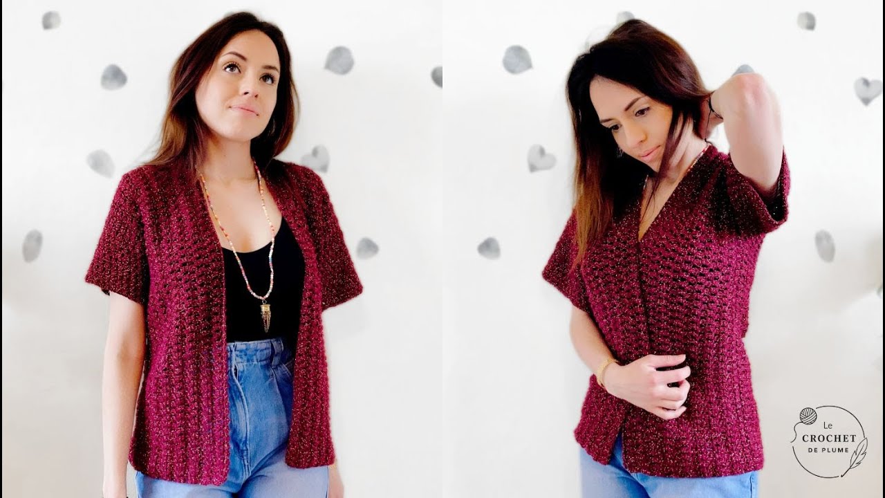Gilet au crochet pour DÉBUTANT 🧶 Modèle Amanda | Tutoriel crochet facile | Patron PDF et video