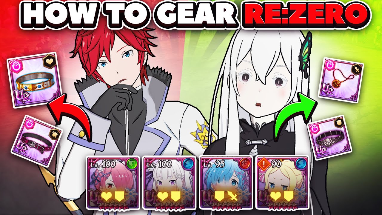 HOW TO GEAR ALL RE:ZERO UNIT! REINHARD & ECHIDNA BEST GEAR SETS | Seven Deadly Sins: Grand Cross