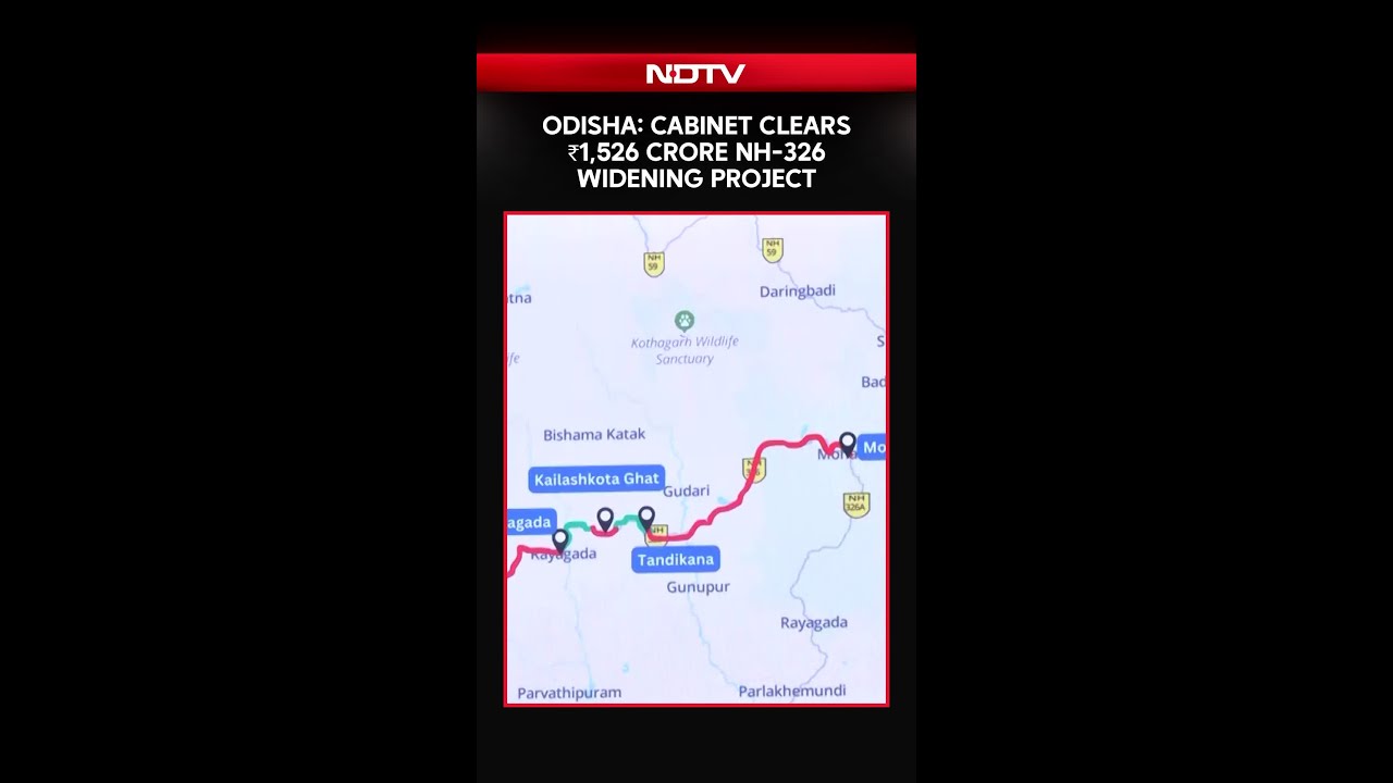Odisha News | Odisha: Cabinet Clears ₹1,526 Crore NH-326 Widening Project