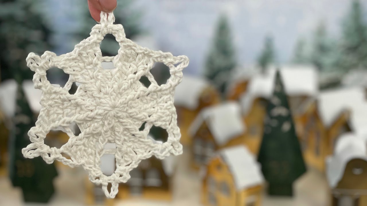how to crochet a snowflake
