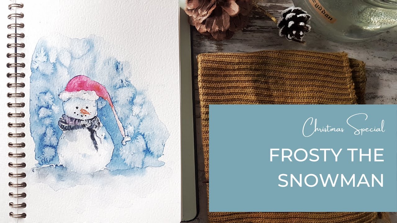 Frosty the Snowman in Watercolor