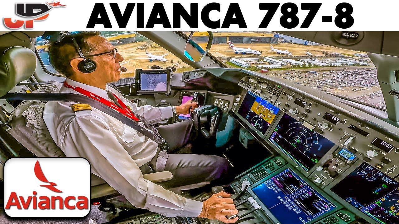 Avianca Boeing 787 Cockpit landing London Heathrow