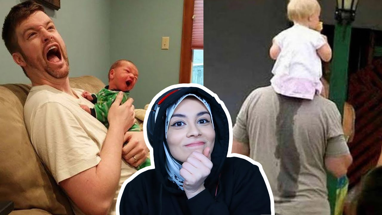 الاطفال لوحدهم في البيت مع الاب😂😂