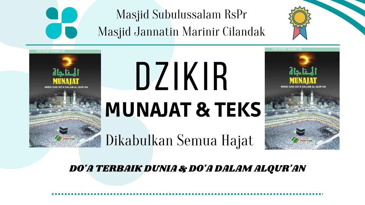 🔴 DZIKIR MUNAJAT..‼️PENENANG HATI | DZIKIR HARIAN | Semua Hajat | DR. KHR. Syarif Rahmat RA, SQ, MA