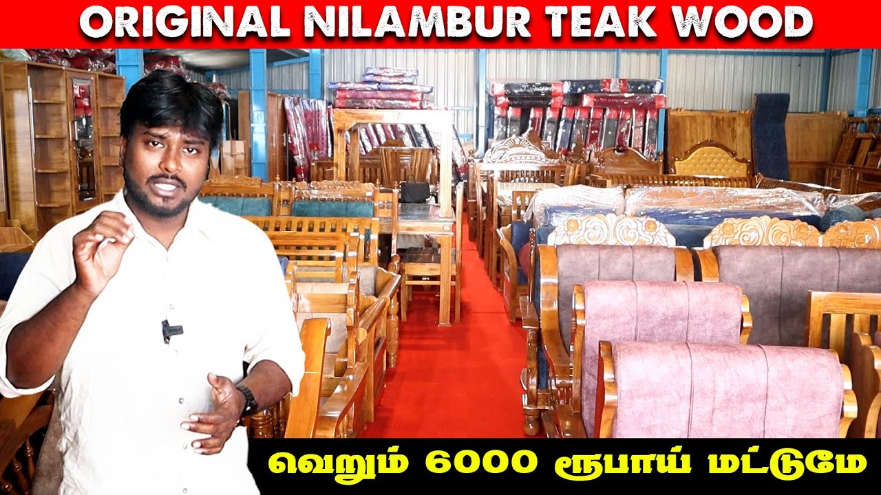 😳Trichy's Biggest Teak Wood Furniture - Kerala Nilambur Teakwood Furniture | Raja's Vlog
