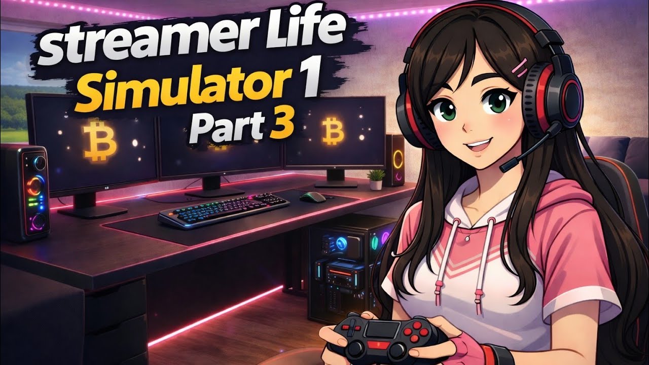 با استریم ، دستگاه ماینر خریدممم قراره خیلی پولدار بشم 😍🤑🤑🤑|streamer life simulator 1|part3