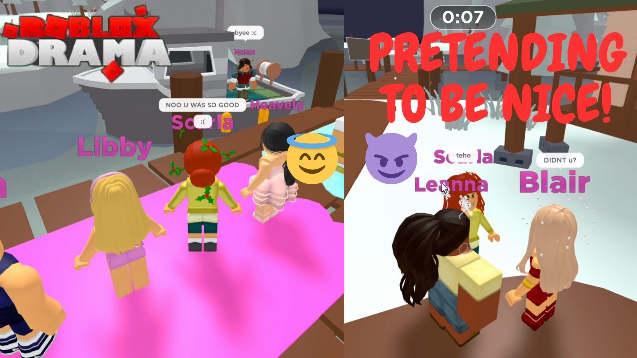 Pretending to be NICE in Total Roblox Drama (HUGE DRAMA, FIGHTS, FUNNY MOMENTS)