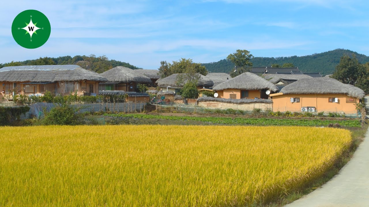 [4K] Tranquil Walk Around Andong Hahoe Folk Village