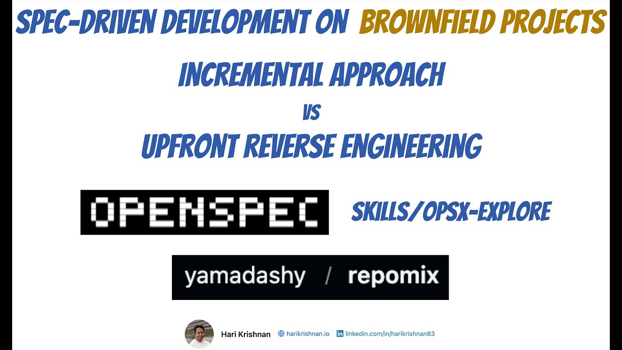 Spec-Driven Development on Brownfield Projects