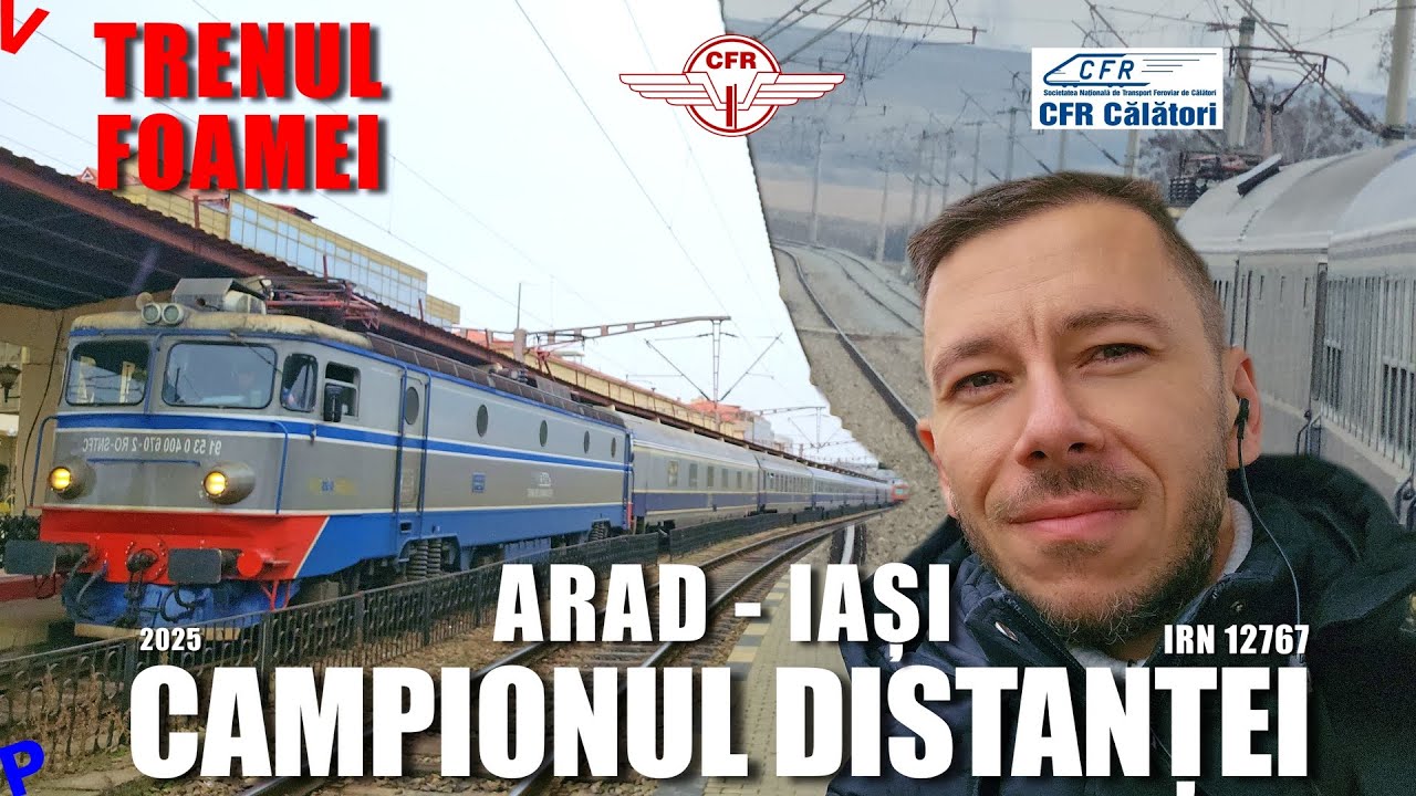 Arad - Iasi IRN 12767 | Calatorie cu trenul pe cea mai mare distanta din Romania