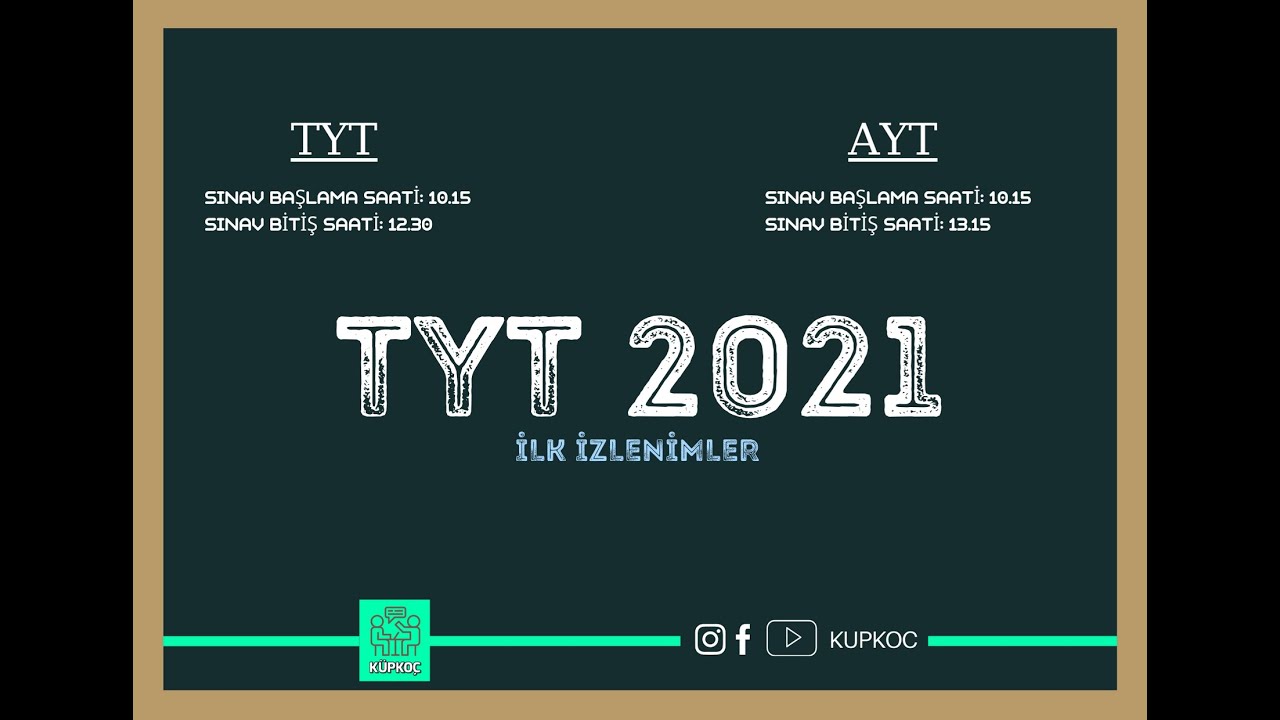 TYT 2021 İLK İZLENİMLER - ZORLUĞU NASILDI ? #tyt #yks #tyt2021 #yks2021