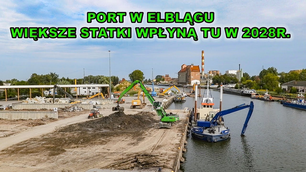 Port w Elblągu- większe statki wpłyną tu dopiero w 2028 roku.