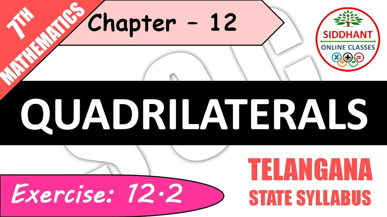 EXERCISE 12.2 | TS-CLASS 7TH-MATHS-CHAPTER 12-QUADRILATERALS||
