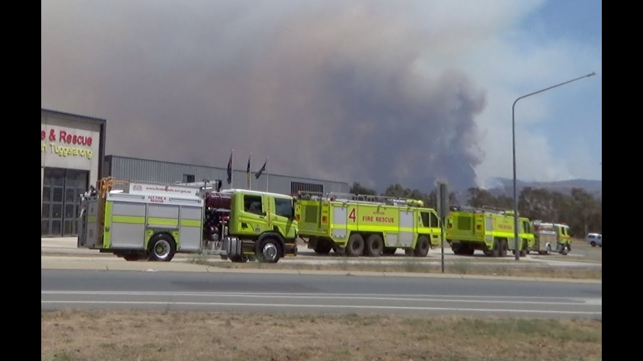 ACTFR & ARFF urban Strike Team Deployed to the Orroral Valley bush fire in Canberra Australia