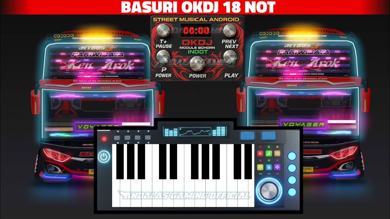 Telolet Basuri Okdj 18 Not Sambung Menyambung Versi Pianika || Basuri Pianika