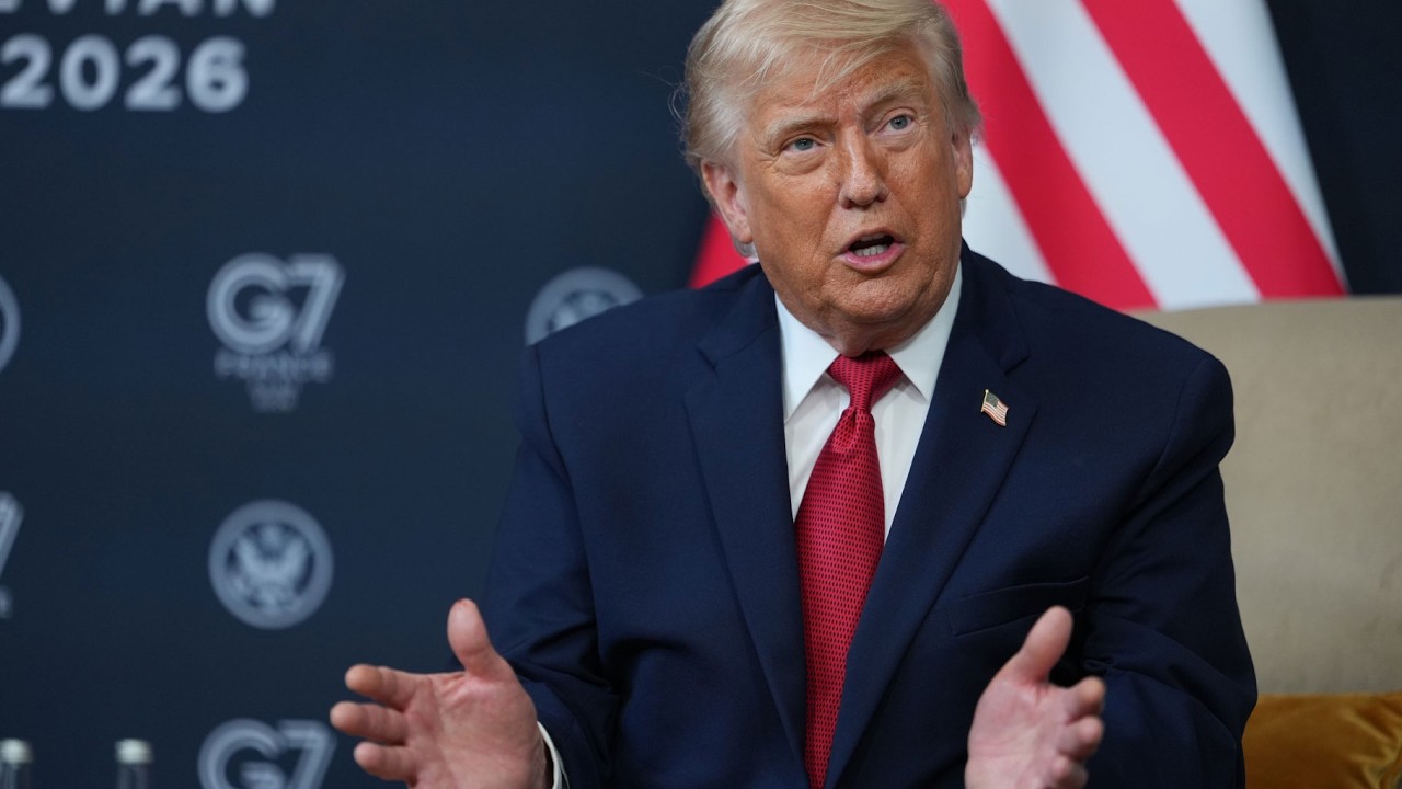 Президент США Трамп проводит пресс-конференцию по итогам саммита G7 во Франции
