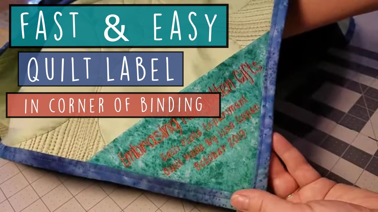 Quilt Label Idea - Fast and EASY - Triangle Quilt Label Sewn Into Binding