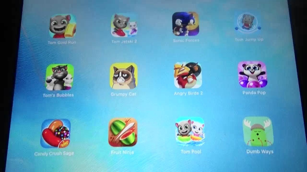 Racing in Tom Gold Run,Jetski 2,Sonic Forces Vs Angry Birds 2,Dumb Ways,Grumpy Cat,Candy Crush etc.