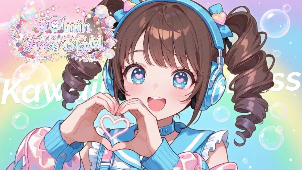 【フリーBGM】弾けるベリーのゆめかわビート｜Bubble Berry Festival🫧かわいい/チル/chill/pop【作業用・配信用・勉強用】1時間耐久