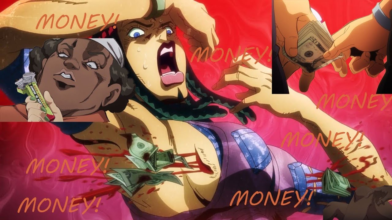 Jojo stone ocean MONEY scene