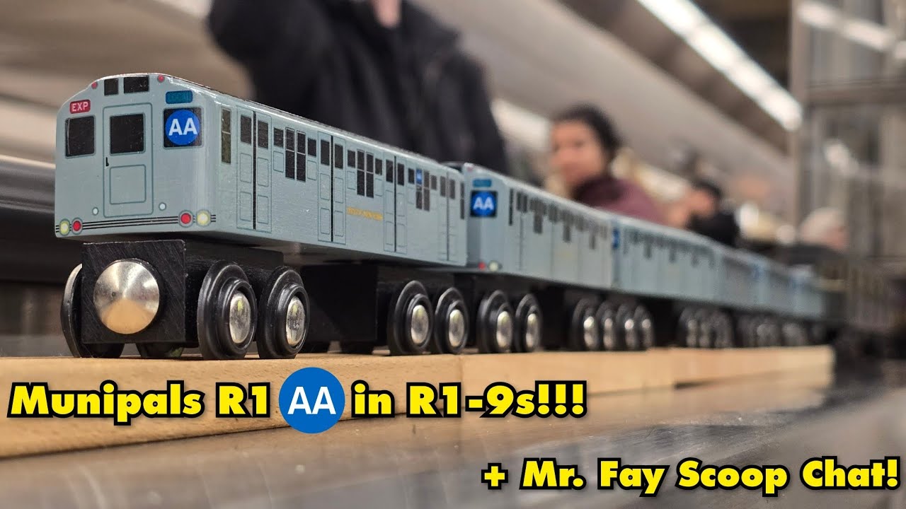 Поезд MTA Municipal R1 отправляется в путешествие по линиям R1-9!!! + Беседа с мистером Фэем и @T...