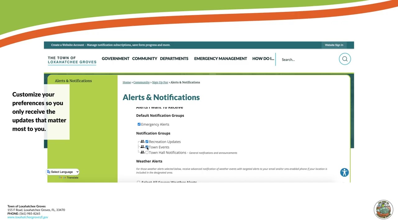 Town of Loxahatchee Groves Alerts and Notifications